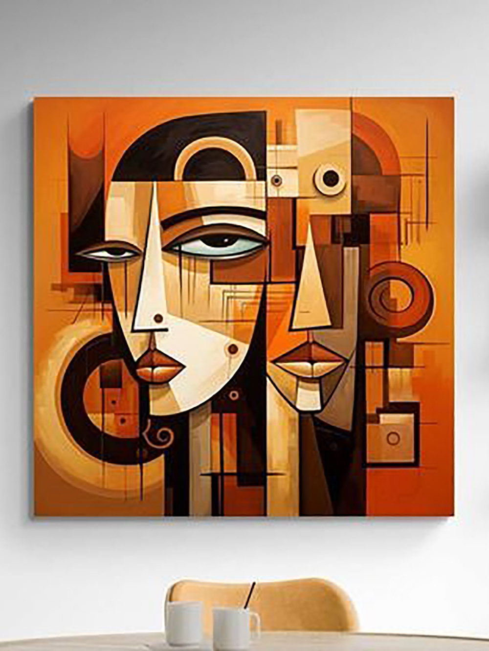 Tableau d'art - Visage Cubique